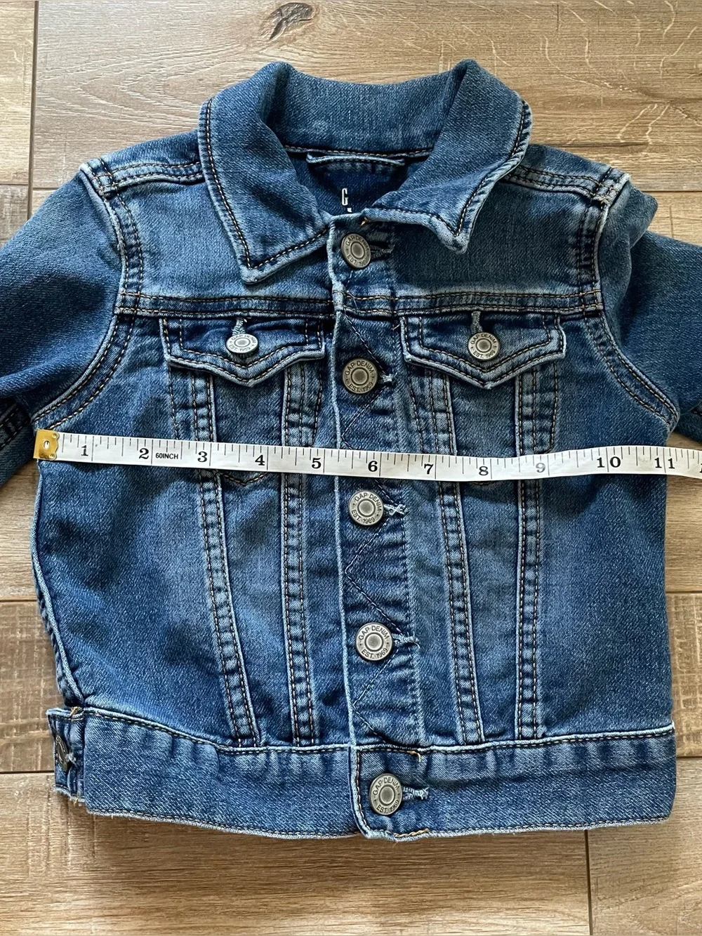 Gap Baby Denim Jacket 12-18 Months Soft Stretch Jean Trucker Medium Wash